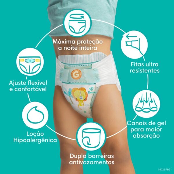 Fraldas Pampers Confort Sec G x 98 unidades - Image 5