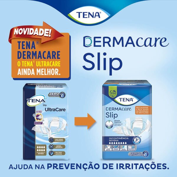 Fralda Geriátrica Tena Dermacare Slip Ultra M Com 16 Un Tamanho Médio - Imagem 4