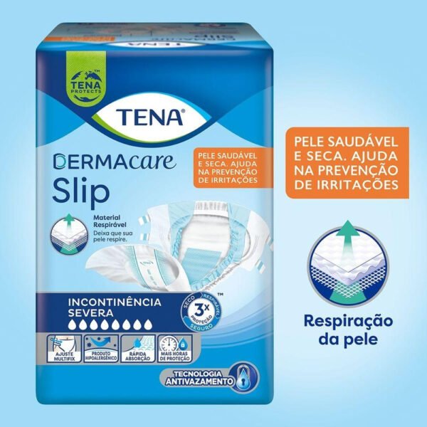 Fralda Geriátrica Tena Slip Dermacare G Leve 24 Pague 22 - Imagem 3