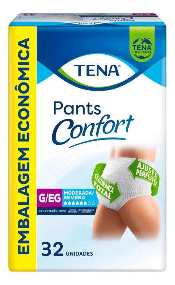 Fraldas Para Adultos Descartáveis Tena Pants Confort G/eg X 32 U