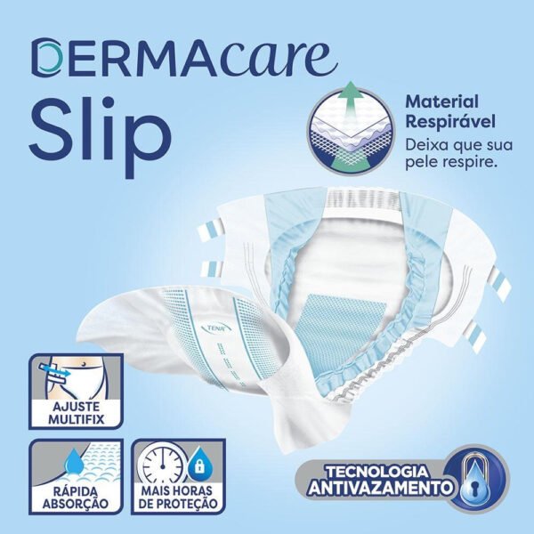 Fralda Geriátrica Tena Dermacare Slip Ultra M Com 16 Un Tamanho Médio - Imagem 2